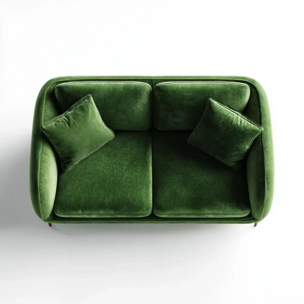 Ciemnozielona dwuosobowa sofa aksamitna 160 x 90 x 78 cm